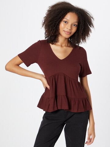 ABOUT YOU Shirt 'Ines' in Brown: front