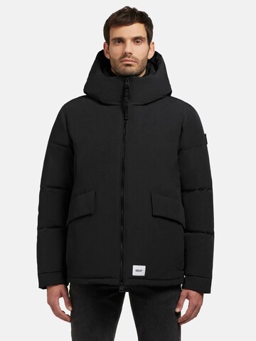 khujo Jacke  ' Gero ' in Schwarz: Vorderseite