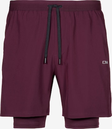 ICANIWILL Regular Sportshorts in Rot: Vorderseite