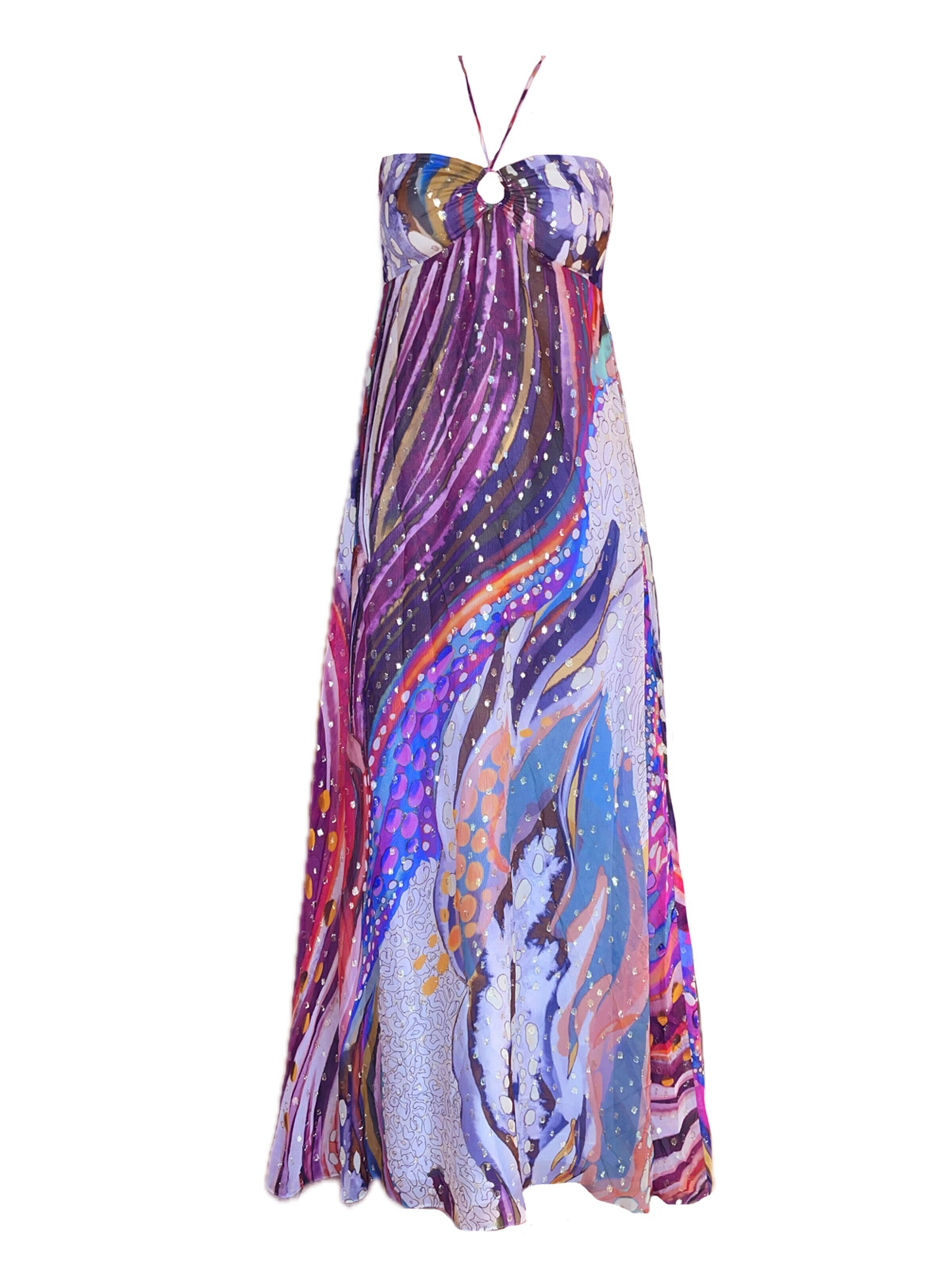 Robe d’été 'Forgot About You Halter Maxi Dress' Introvertie VIENNA en mélange de couleurs : devant