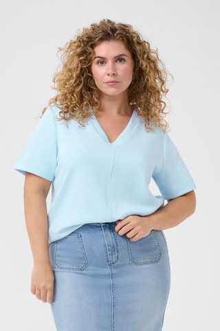 T-shirt 'Annita' KAFFE CURVE en bleu : devant