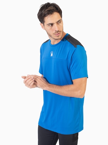 T-Shirt fonctionnel Spyder en bleu