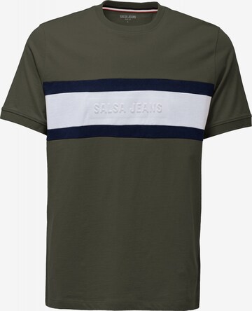 Salsa Jeans T-shirt in Grün: Vorderseite
