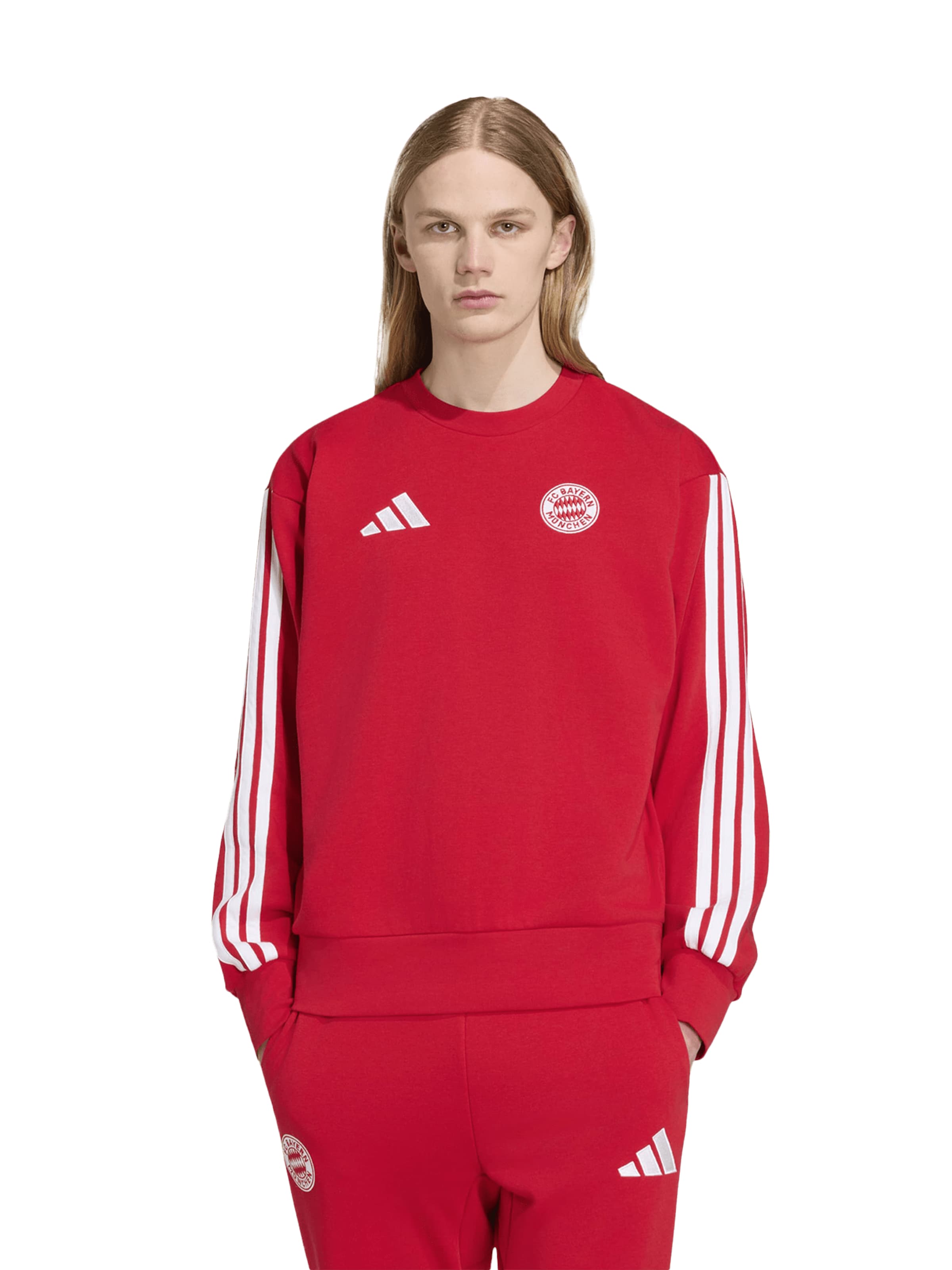 ADIDAS PERFORMANCE Sweatshirt in Red: front
