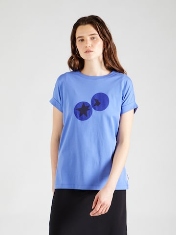 ARMEDANGELS T-shirt 'IDAARA FRUITS' i blå: framsida