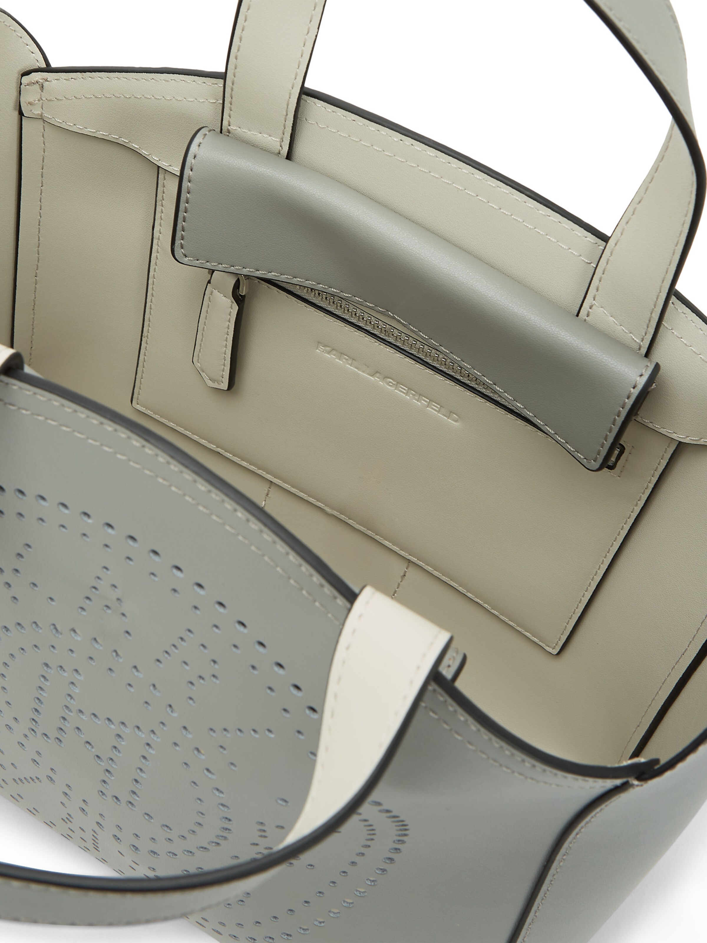 pelēks Karl Lagerfeld Rokassomiņa