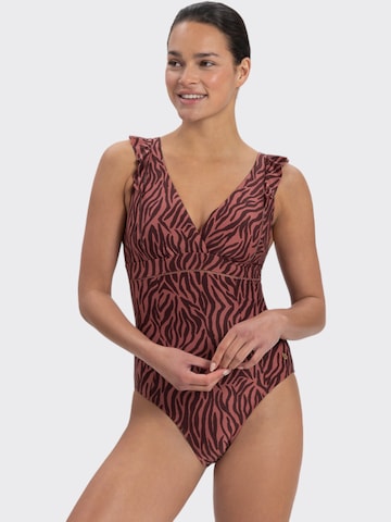 Beachlife Swimsuit 'Zebra' in Pink: front