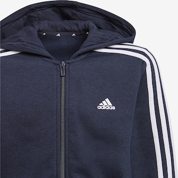 ADIDAS SPORTSWEAR Αθλητική ζακέτα φούτερ 'Essentials' σε μπλε