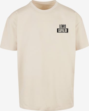 Merchcode Shirt 'Lewis Capaldi' in Beige: front