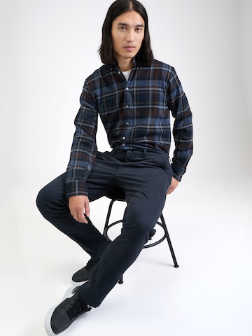Bruun & Stengade Regular Fit Hemd 'Tethys' in Blau