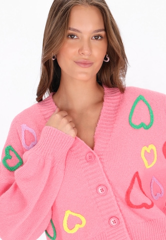 MYMO Knit cardigan in Pink