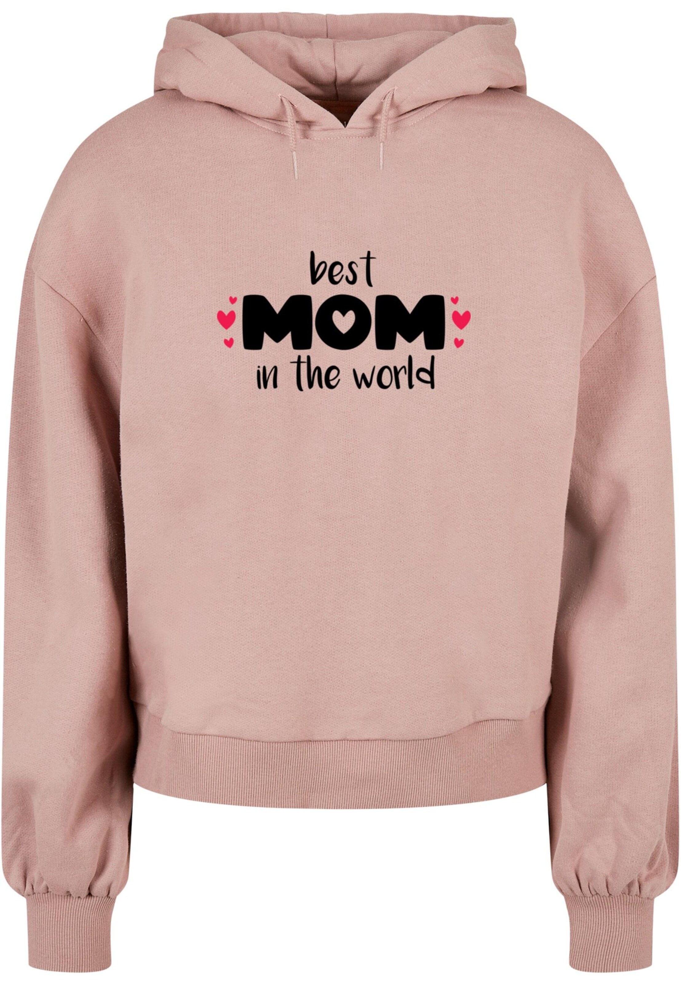 Sweat-shirt 'Mothers Day - Best Mom In The World' Merchcode en rose : devant