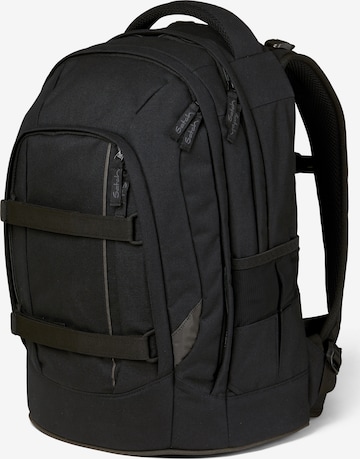 Satch Backpack in Black: front