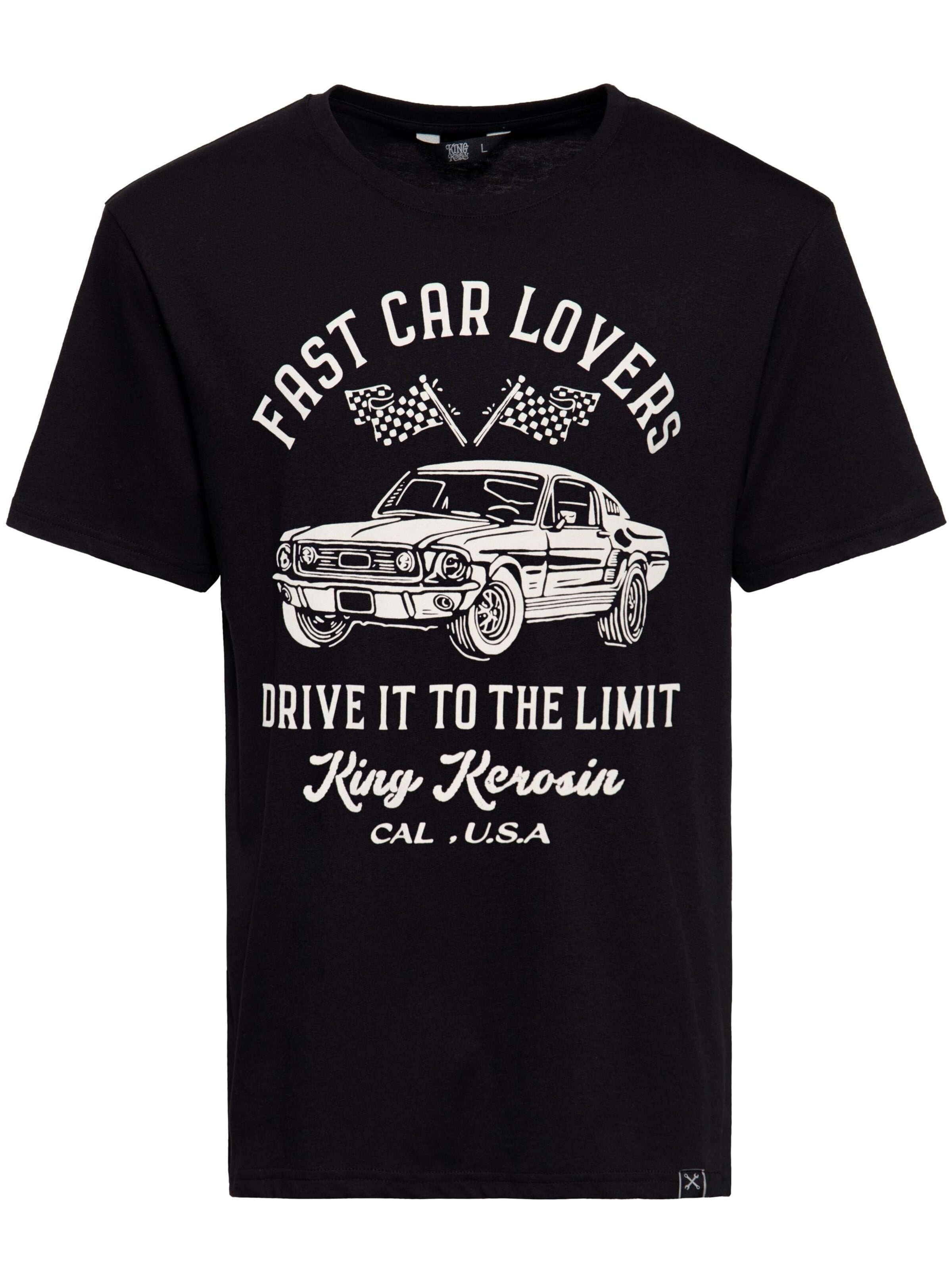 King Kerosin Shirt 'Drive It To The Limit'‌‌‌‌‌‌‌‌ in Schwarz: Vorderseite