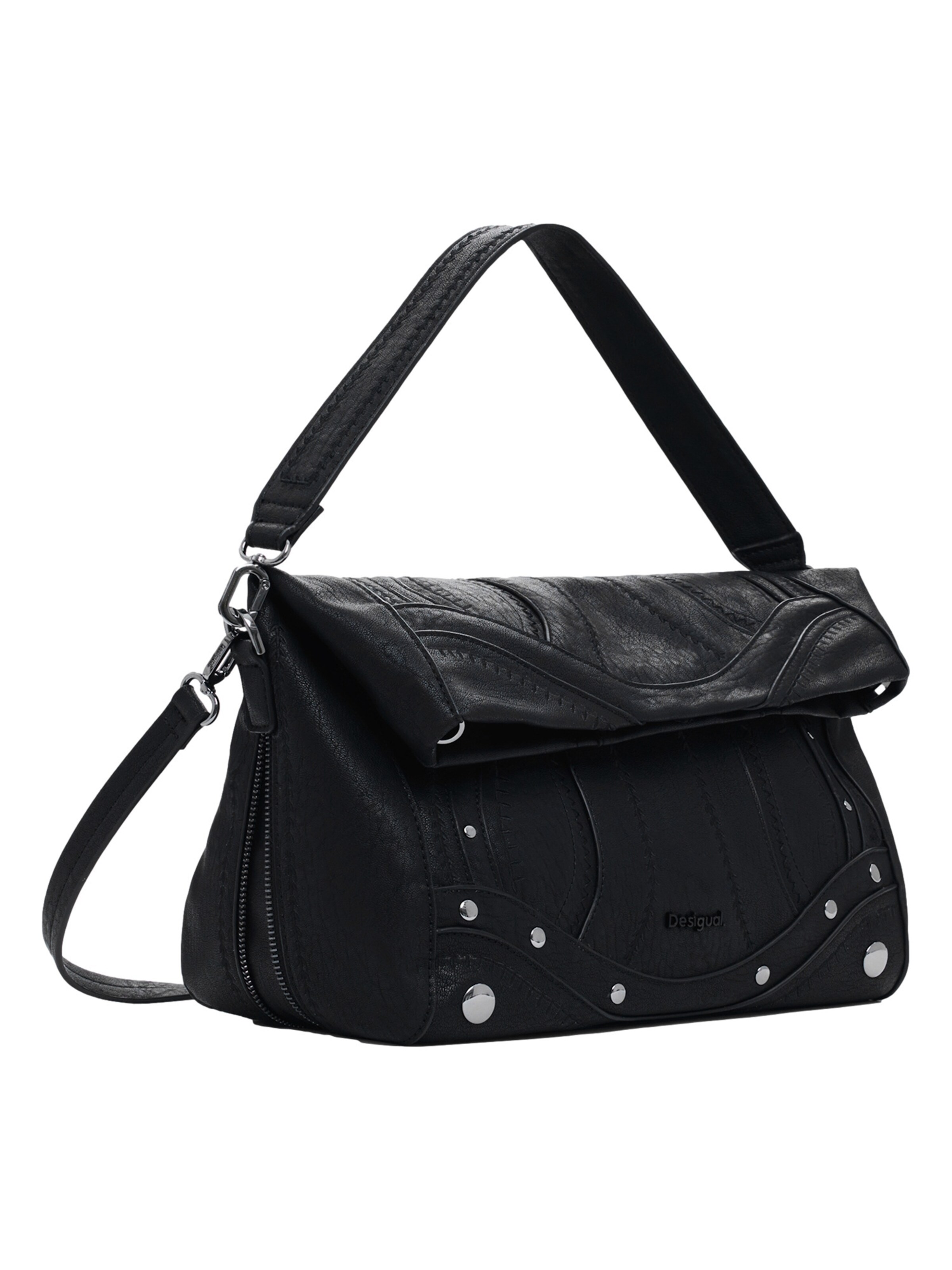 Desigual Schoudertas 'Embro Patch Loverty' in Zwart