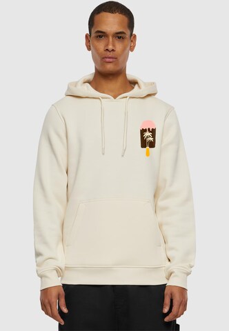 Merchcode Sweatshirt 'Summer - Icecream' in Wit: voorkant