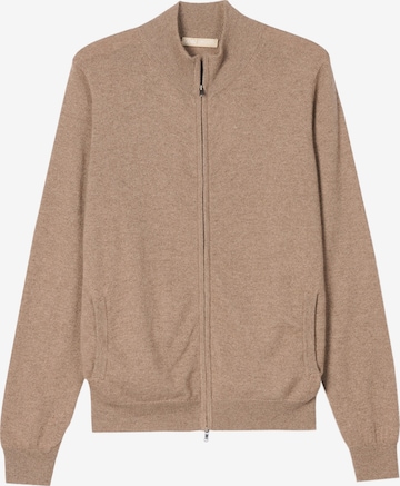 GOBI Cashmere Gebreid vest 'Men's Essential Full-Zip Cashmere Cardigan' in Grijs: voorkant
