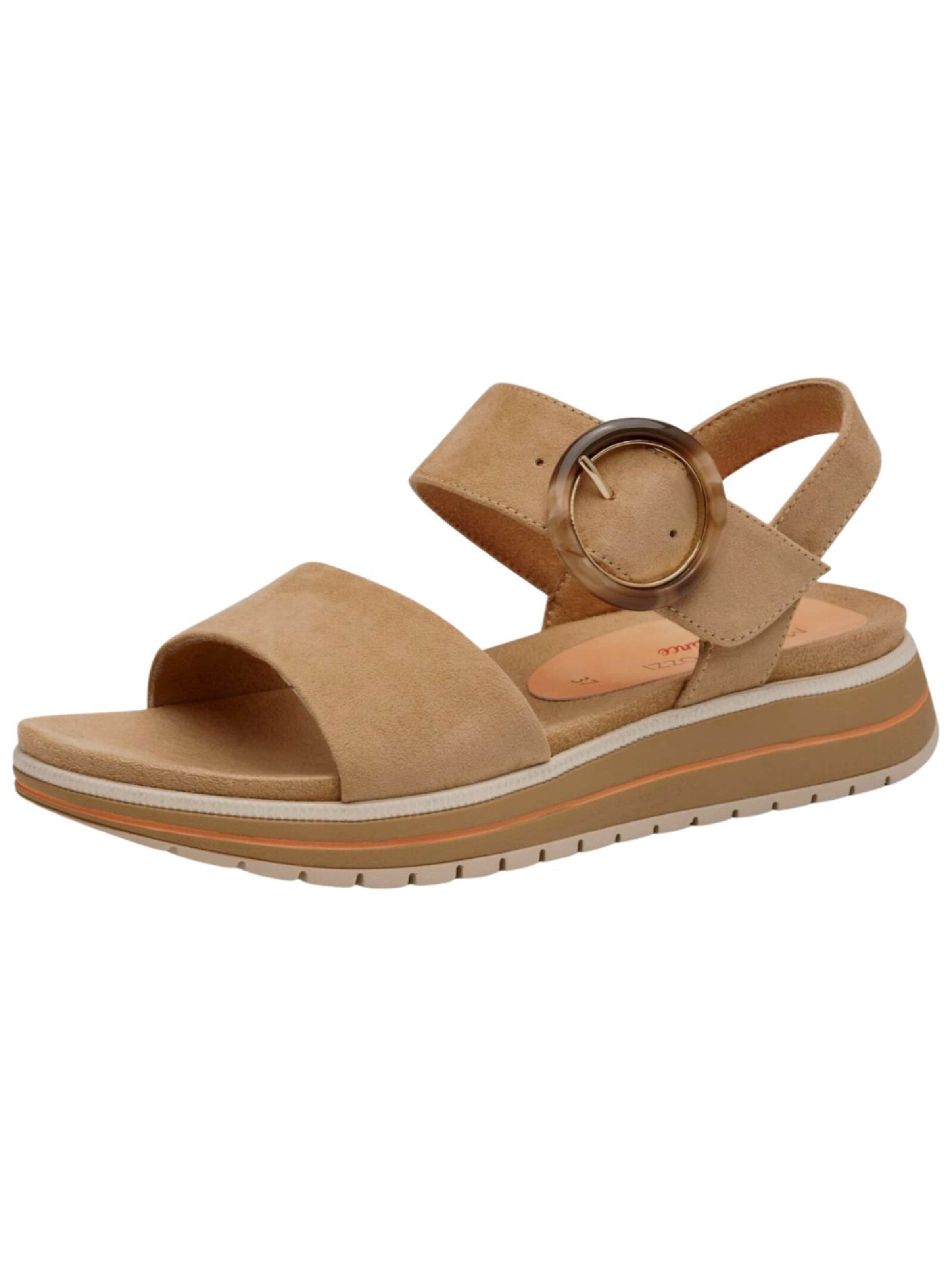 MARCO TOZZI Sandalen met riem in Beige: voorkant
