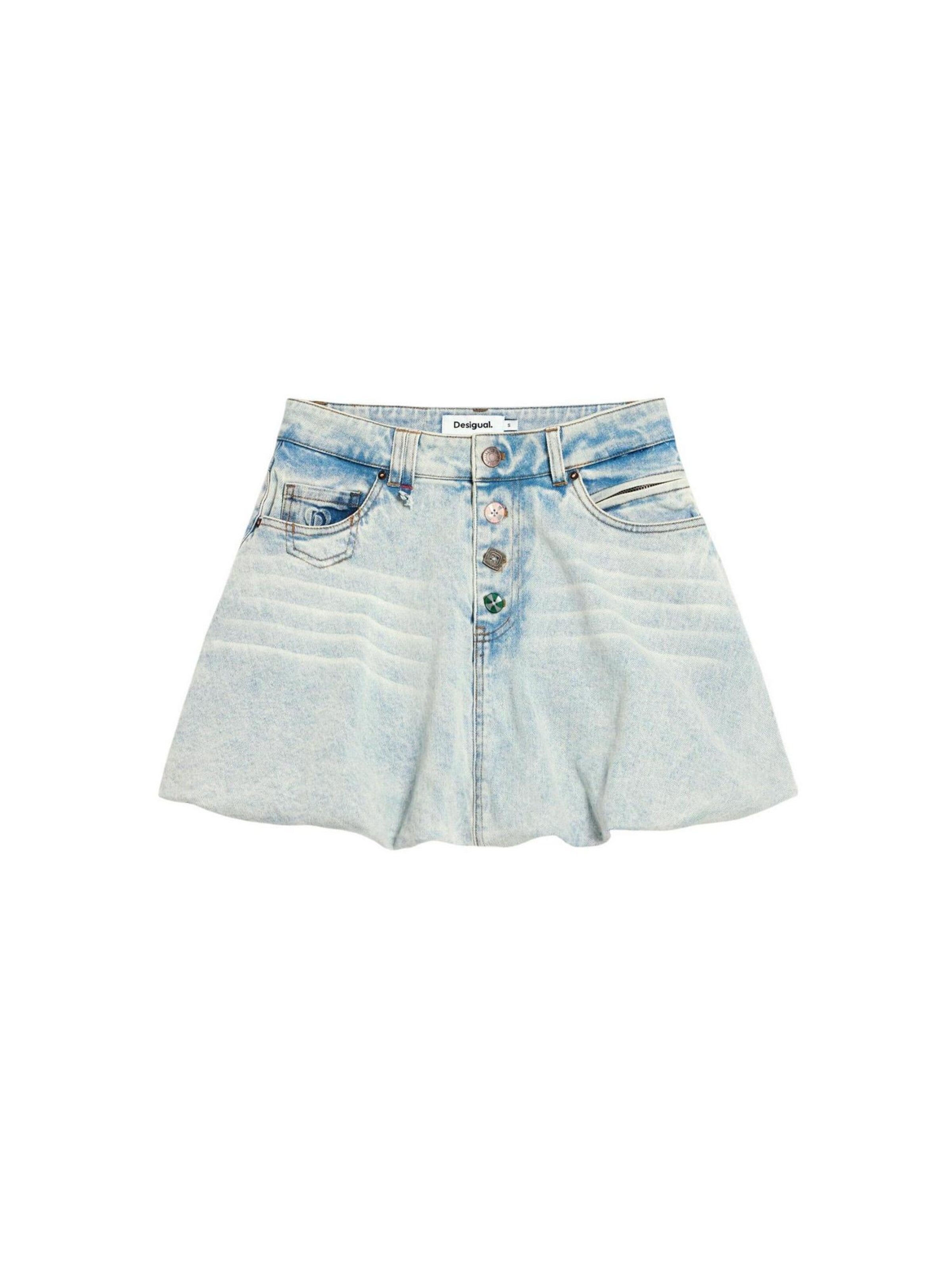 Gonna 'FAL_GLOBO 26SWFD01' di Desigual in blu: frontale