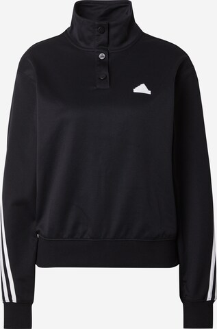 ADIDAS SPORTSWEAR Αθλητική μπλούζα φούτερ 'ICONIC 3S TT' σε μαύρο: μπροστά
