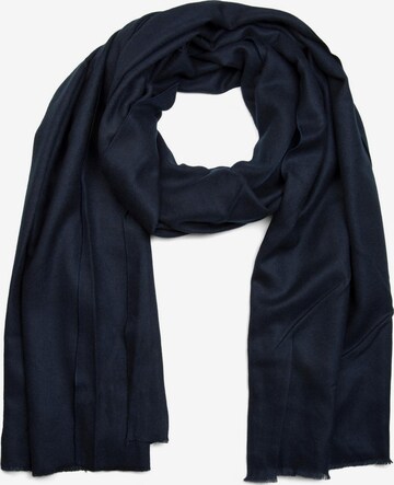 styleBREAKER Schal 'Unifarbener Schal mit Fransen' in Blau: Vorderseite