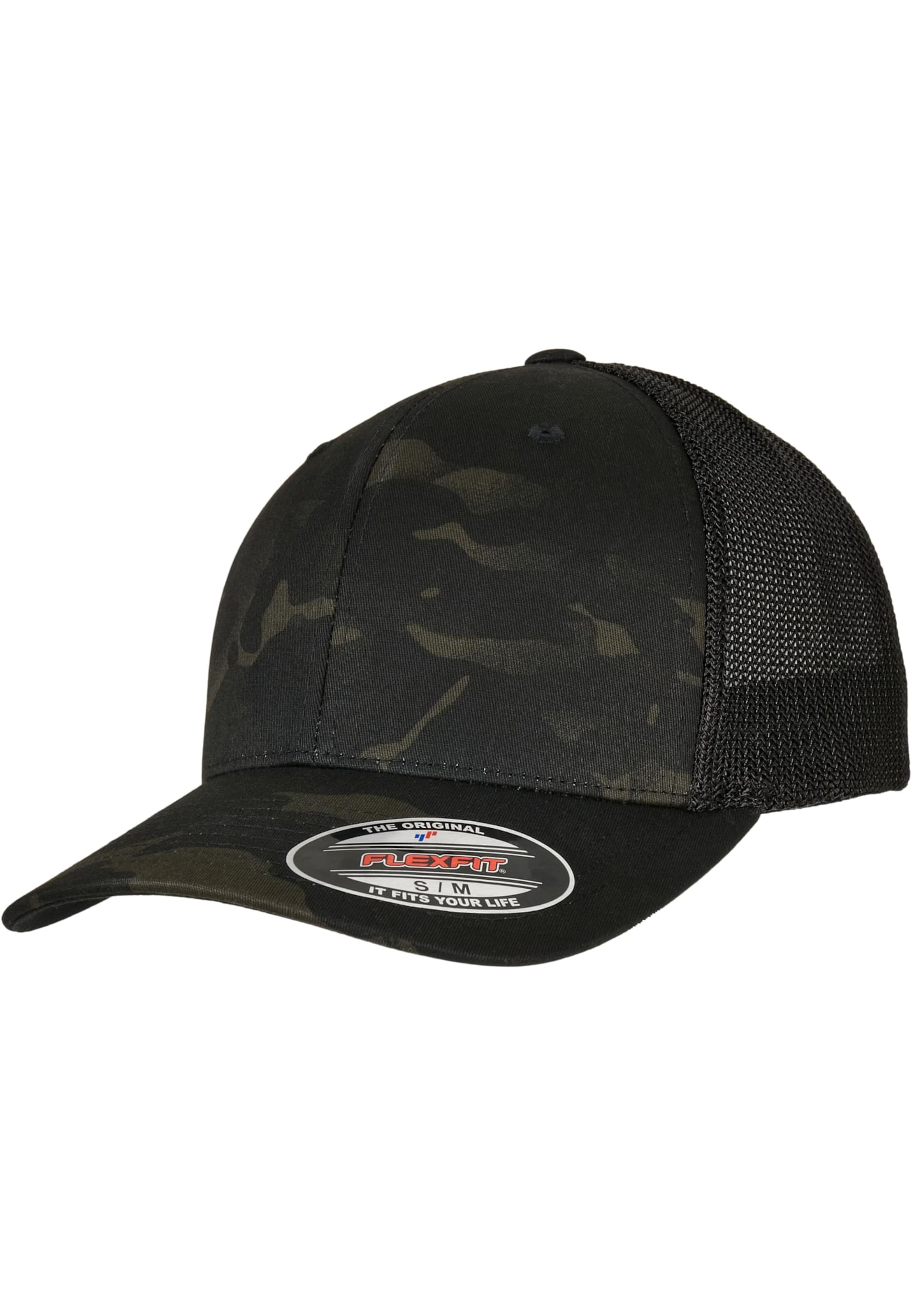 Flexfit Cap in Schwarz: Vorderseite