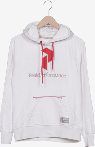 PEAK PERFORMANCE Sweatshirt & Zip-Up Hoodie in M in White: front