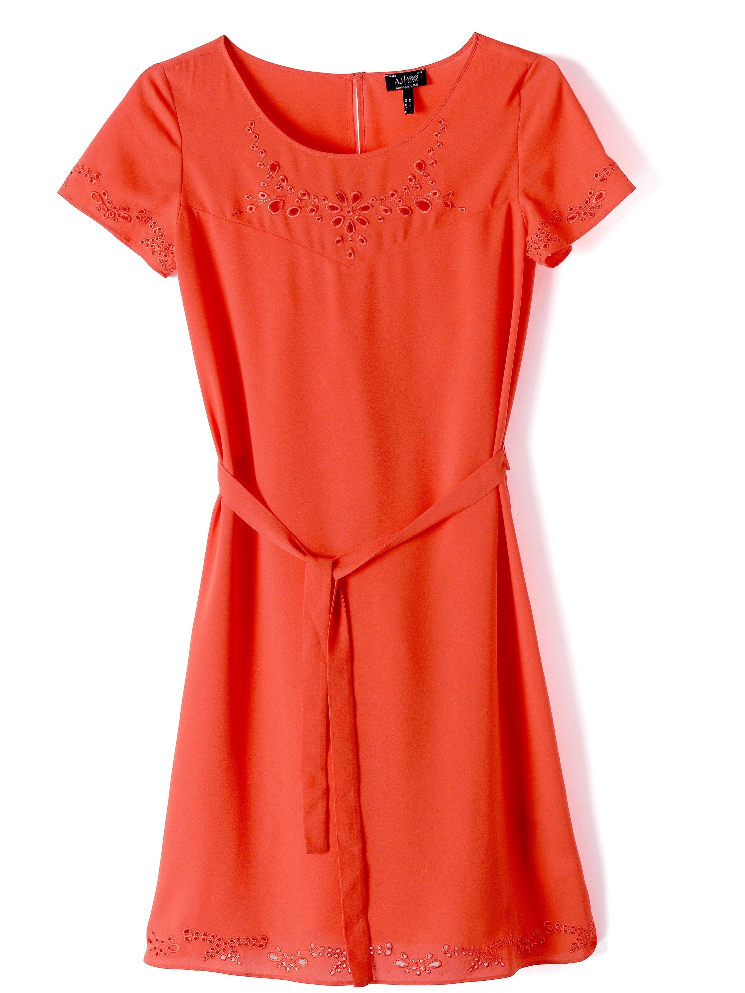 THE DRESSER Sommerkleid 'Armani Jeans embroidered midi dress' in Orange: Vorderseite