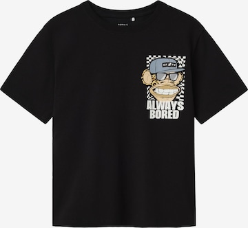 NAME IT Shirts 'Bored Ape' i sort: forside