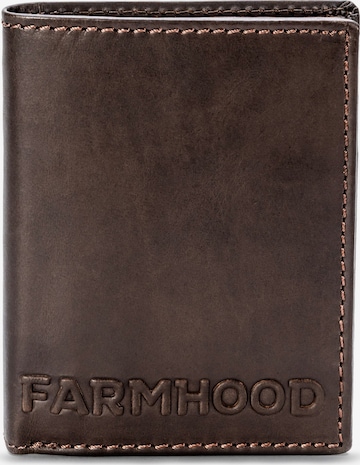 Farmhood Wallet in Brown: front