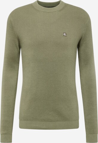 Calvin Klein Jeans Sweater in Green: front