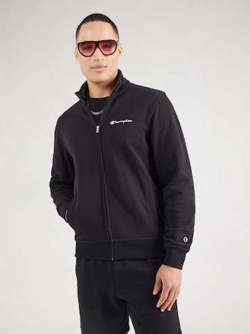 Champion Authentic Athletic Apparel Sweat jacket in Black: front