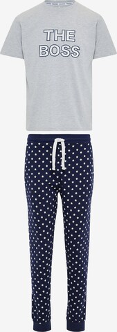 Threadbare Pyjama lang 'The Boss' in Blauw: voorkant