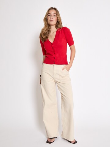 DESIRES Gebreid vest 'Geisha' in Rood