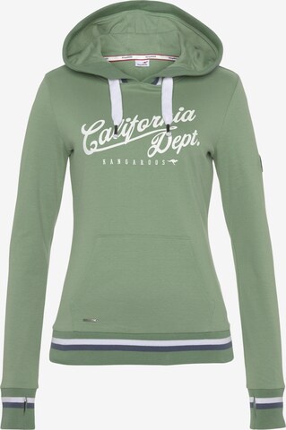 KangaROOS Athletic Sweatshirt in Green: front