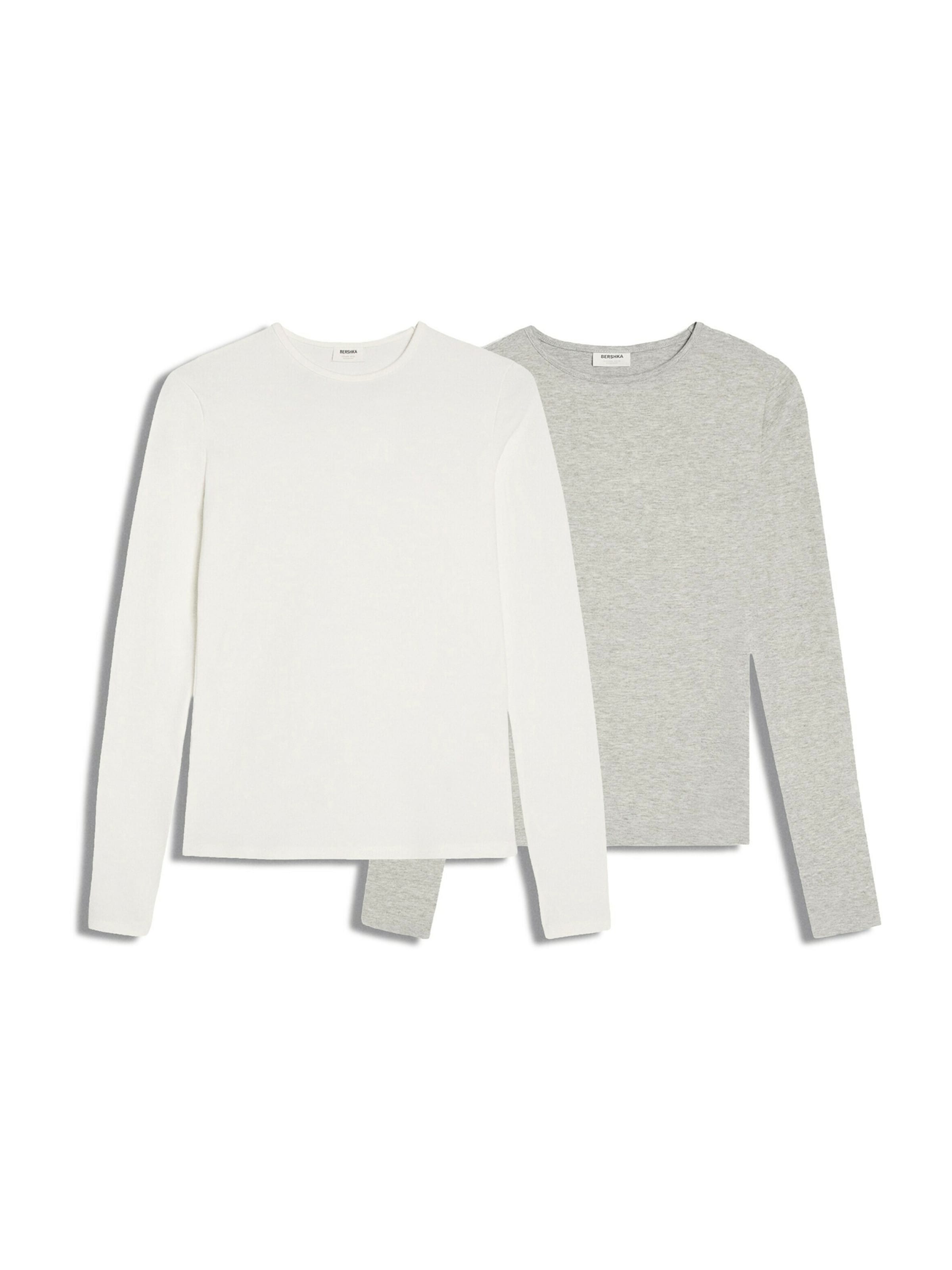 Bershka Póló - szürke: elől