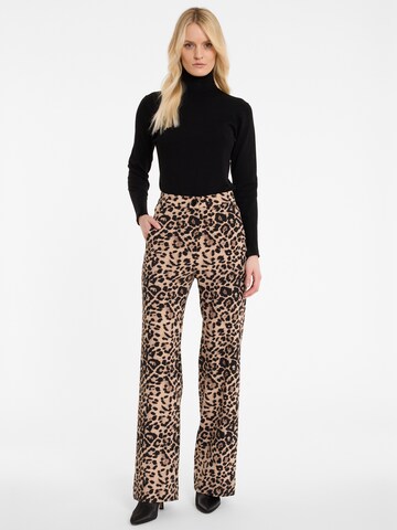 Ana Alcazar Wide leg Trousers 'Adami' in Brown