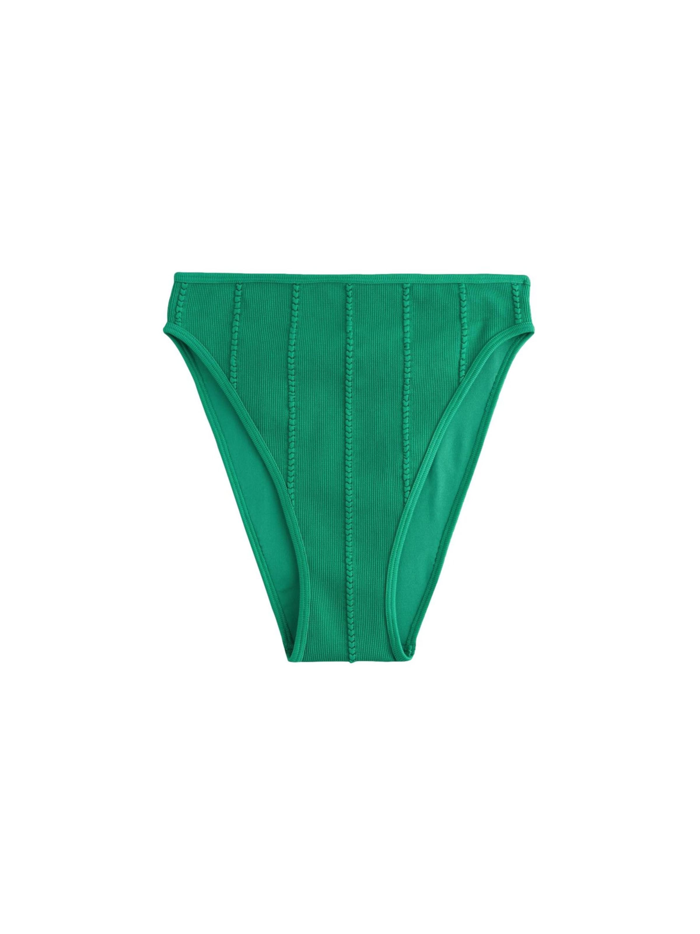 self. Bikini Bottoms in Green: front