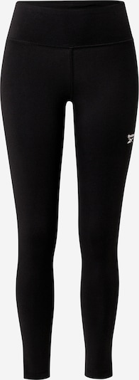 Pantaloni sport Reebok Sport pe negru / alb, Vizualizare produs