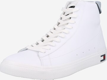 Tommy Jeans - Zapatillas deportivas altas en blanco: frente