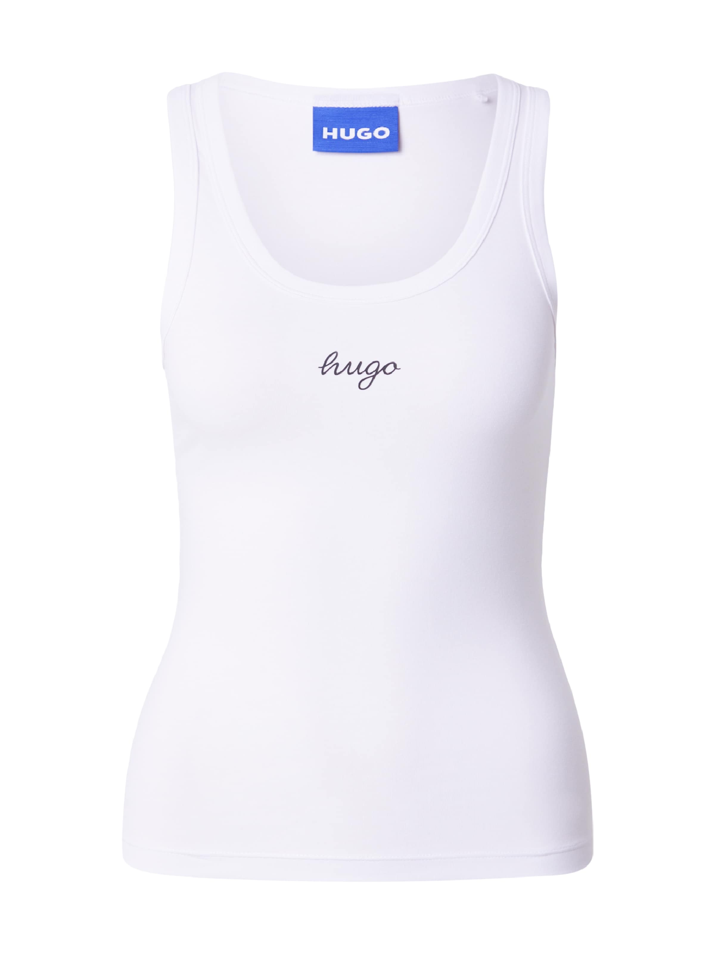 HUGO Top in Wit: voorkant