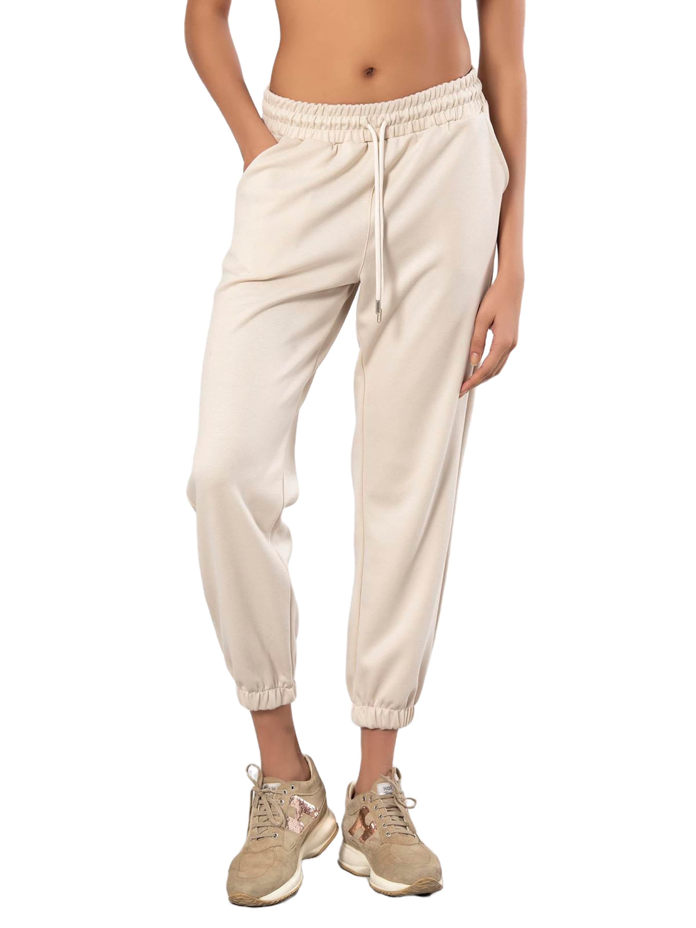Erdem Tapered Trousers in Beige: front