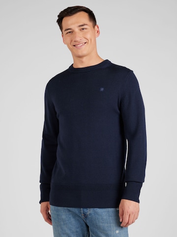 Pull-over G-Star RAW en bleu : devant