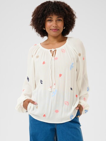 Camicia da donna 'Ronja' di Cream in bianco: frontale