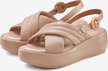 LASCANA Sandals in Beige