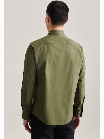 SEIDENSTICKER Regular fit Button Up Shirt 'Schwarze Rose' in Green