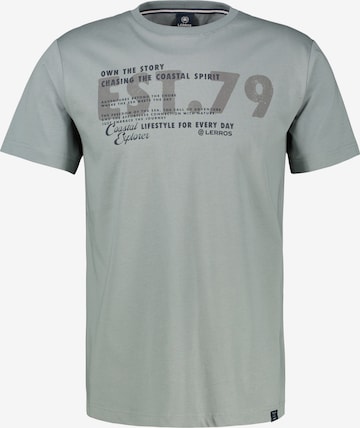 LERROS T-Shirt mit Brustprint, Grosse Grössen in Grau: Vorderseite