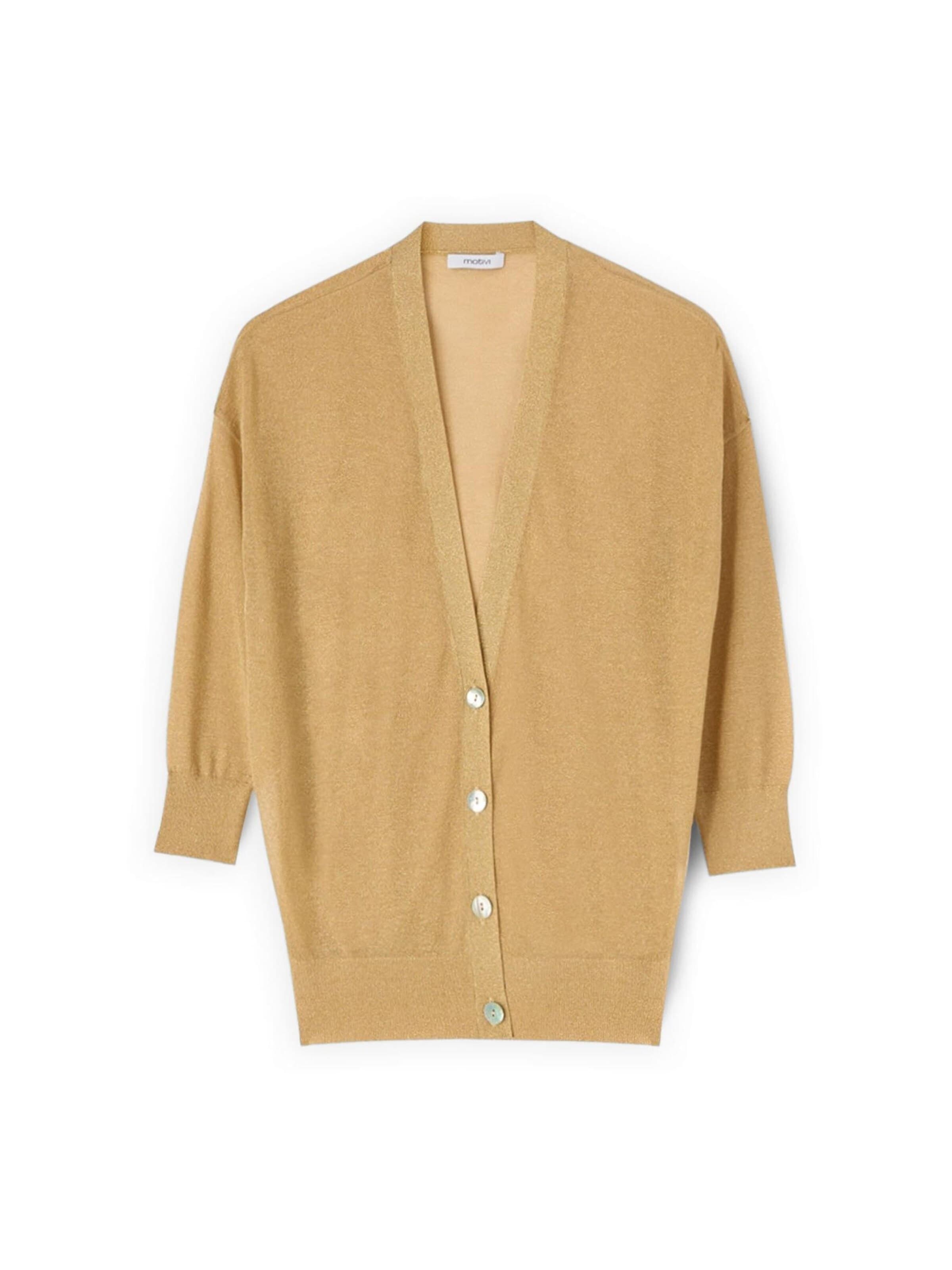 MOTIVI Strickjacke‌‌ in Gold: Vorderseite