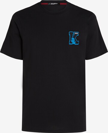 Karl Lagerfeld Shirt 'Initial' in Zwart: voorkant