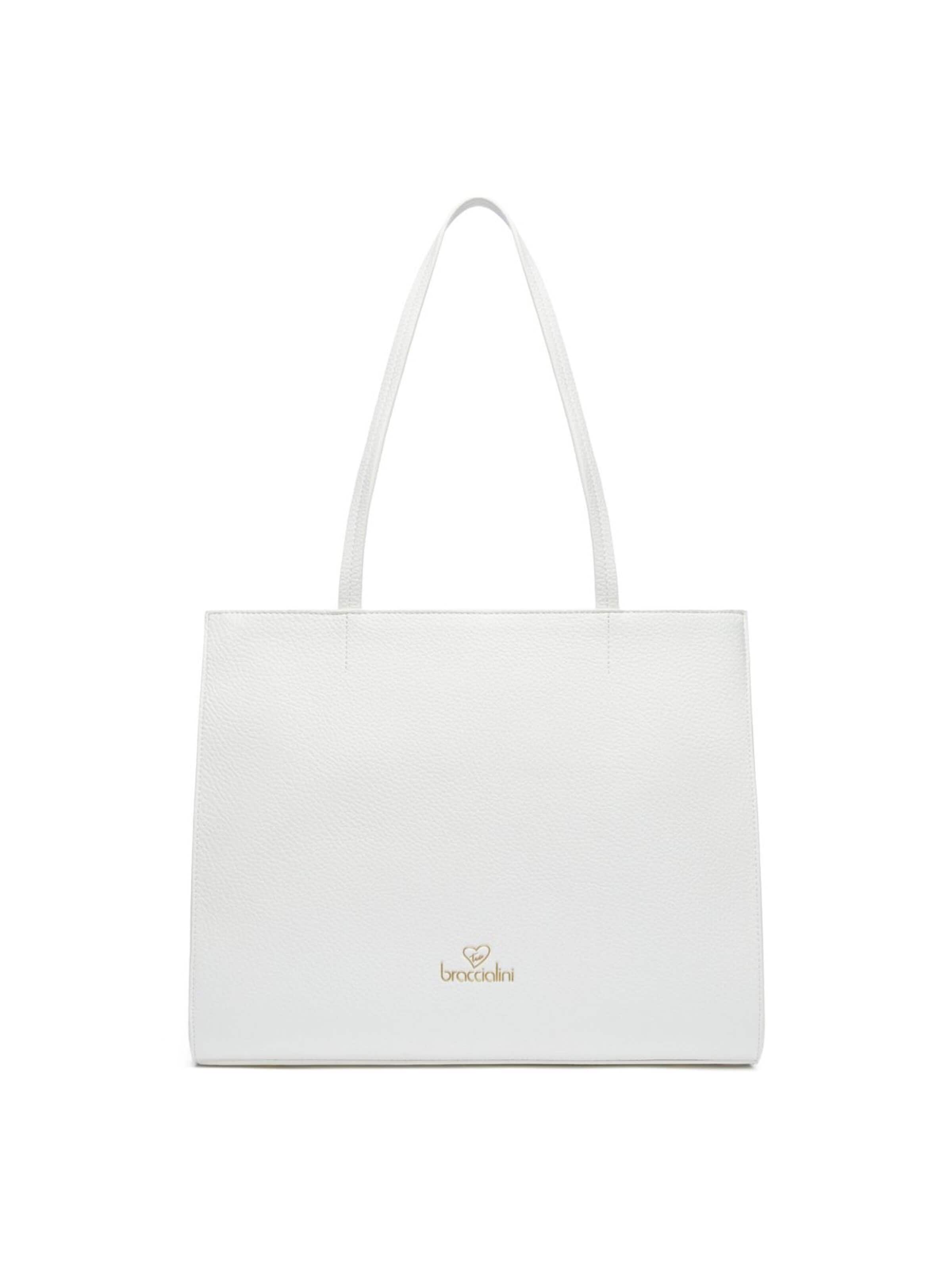Shopper 'Meg' di Braccialini in bianco: frontale